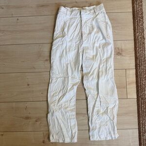 Abercrombie & Fitch Cream Linen Trousers
